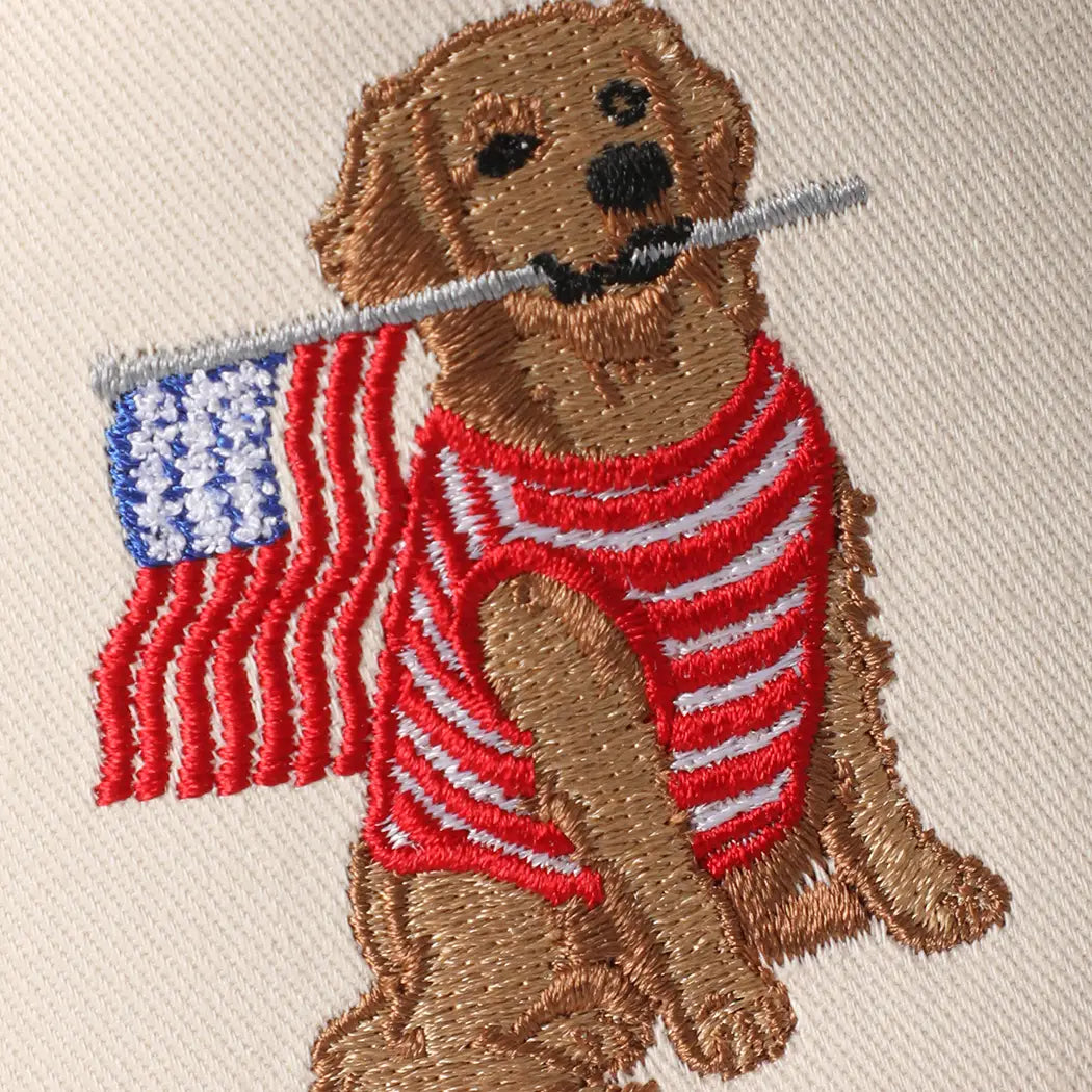 Golden Retriever Flag Hat