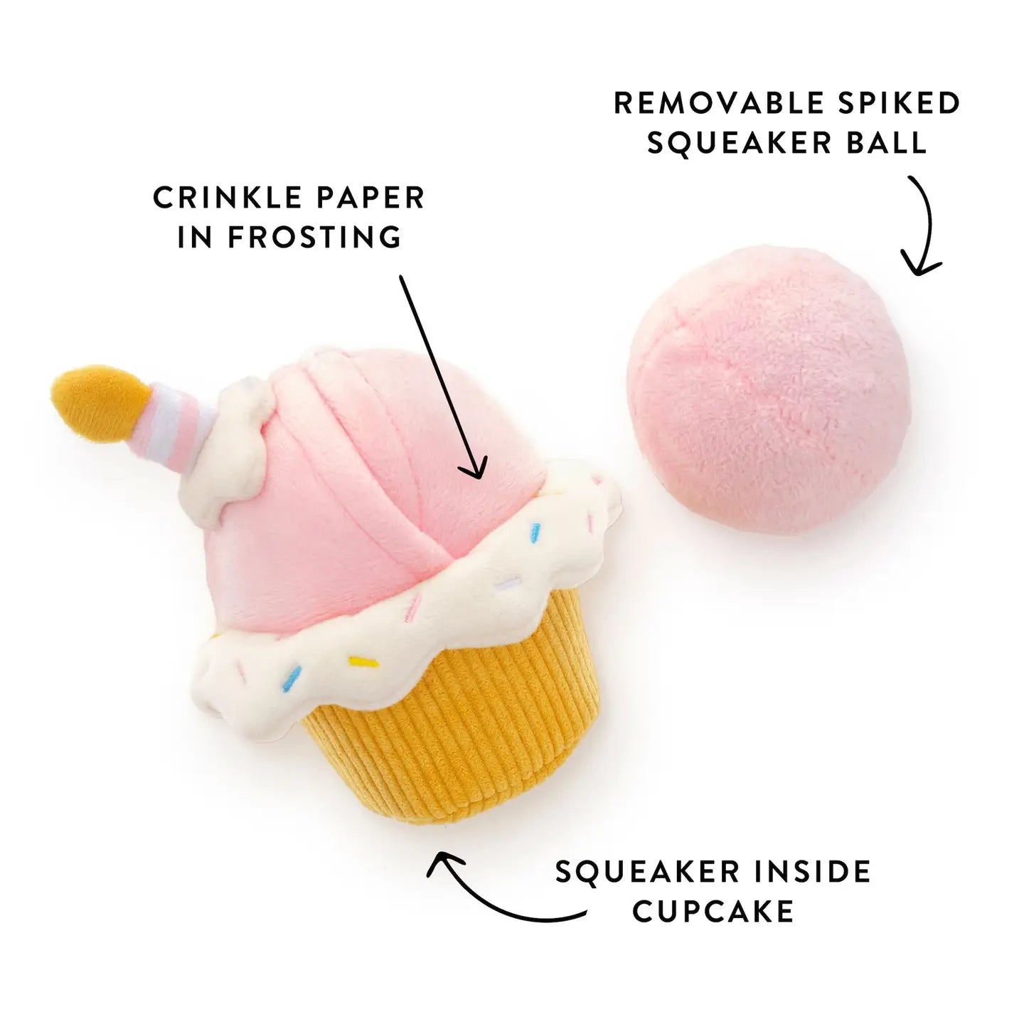 Cupcake Interactive 2-in-1 Dog Toy