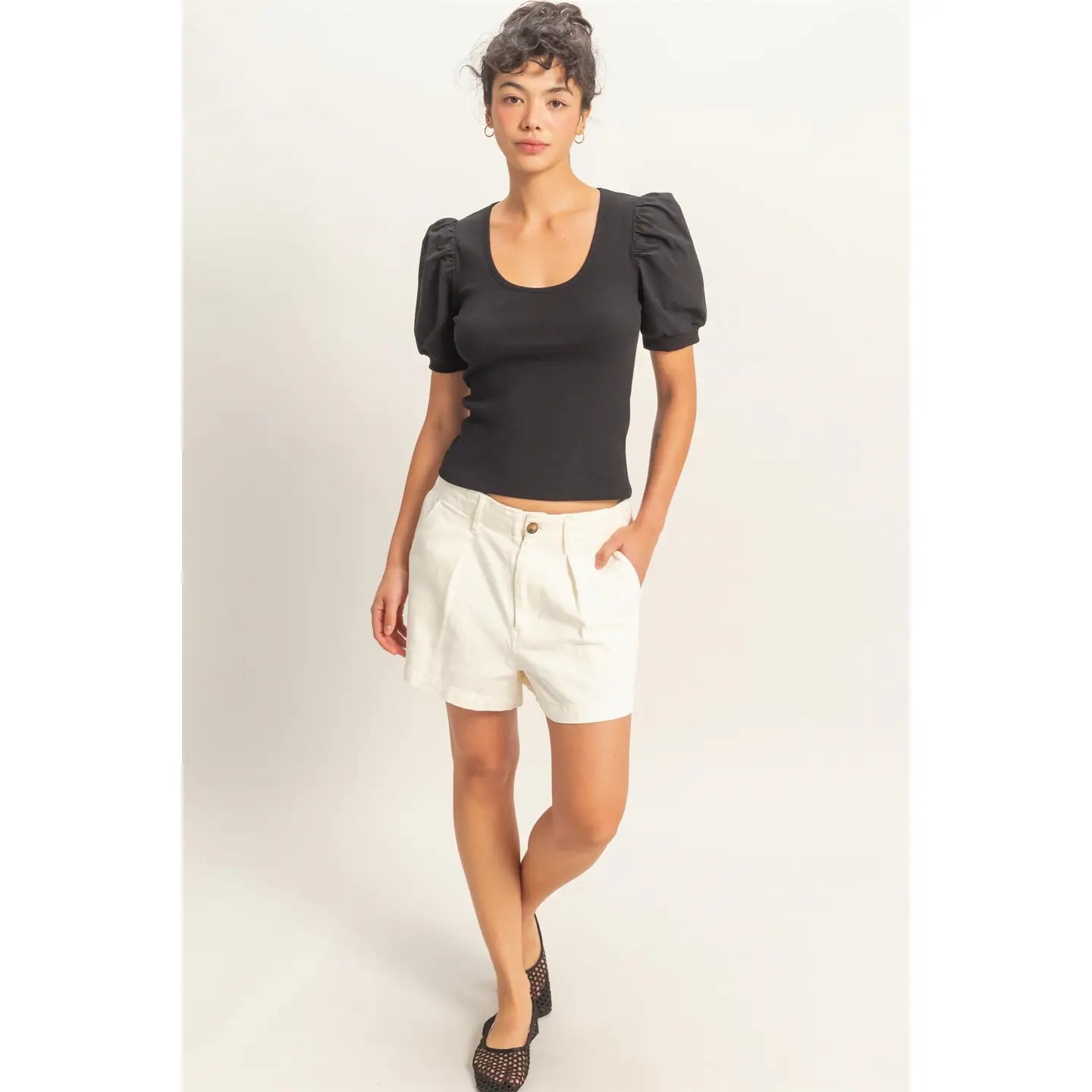 Sculpted Muse Puff Sleeve Tee
