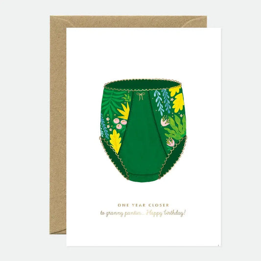 Granny Panties Birthday Card