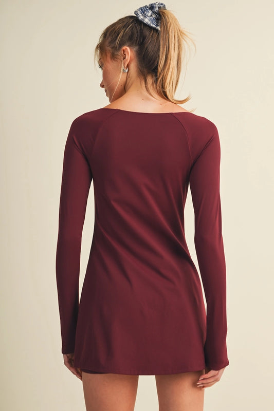 Rally Luxe Long-Sleeve Tennis Dress