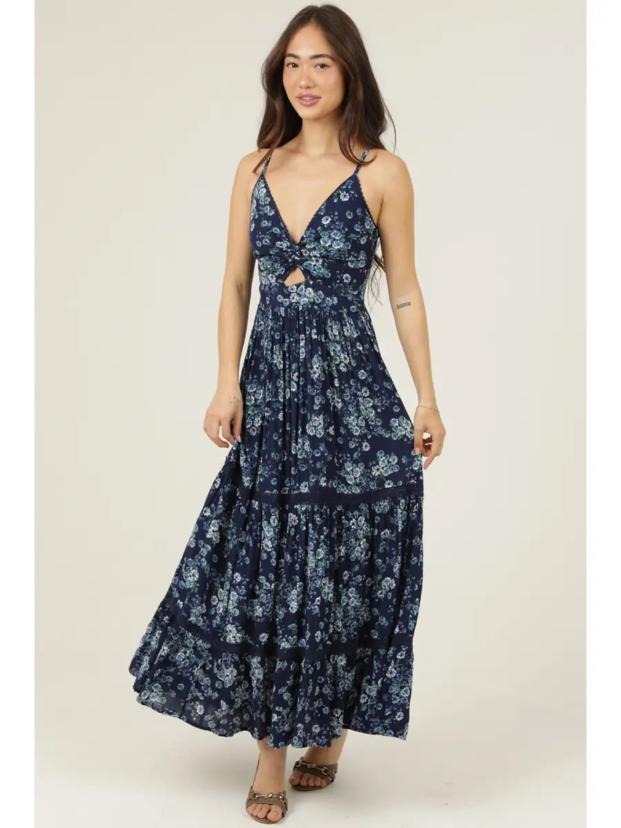 The Adriana Twist Front Maxi Dress