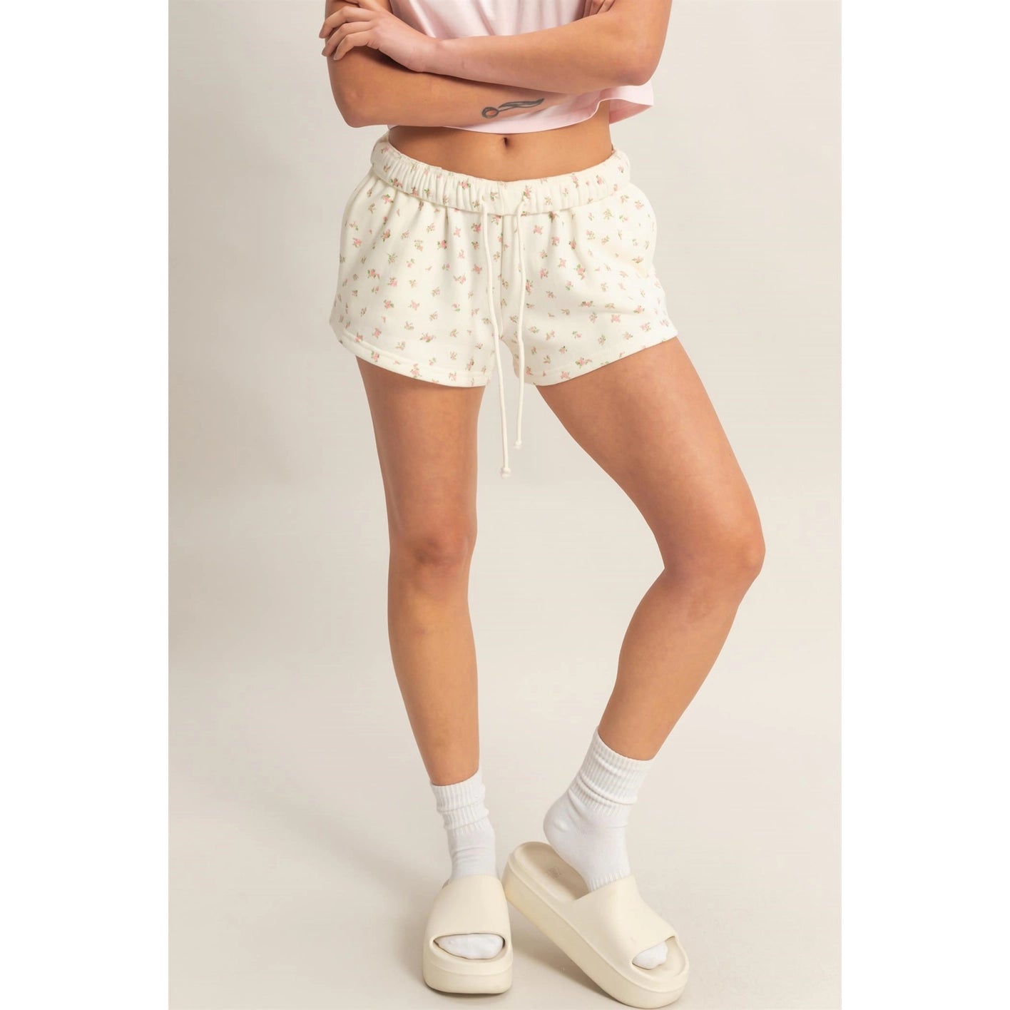 Blush Bloom Lounge Shorts