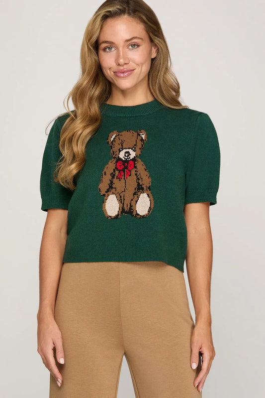  The Meredith Teddy Sweater Top brings cozy charm to your everyday style. 