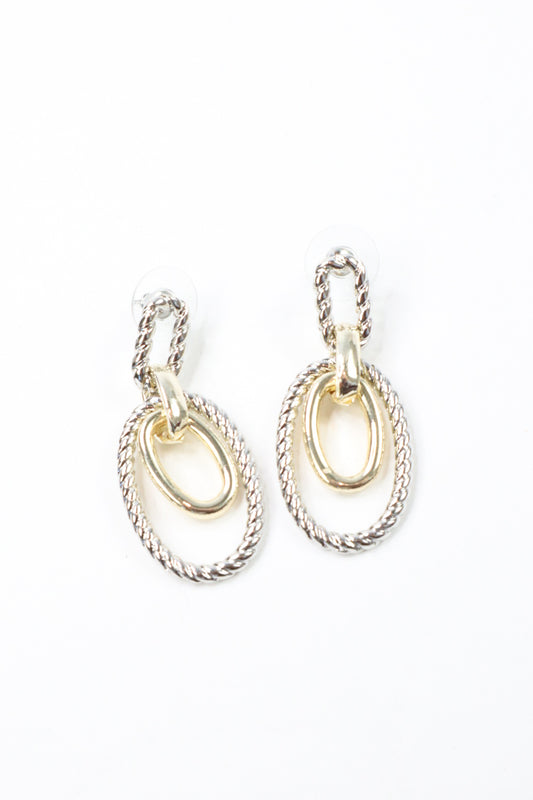 Mixed Link Drop Earrings