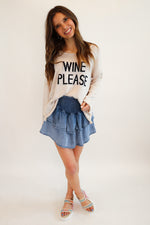 Wine Please Sweater- Beige