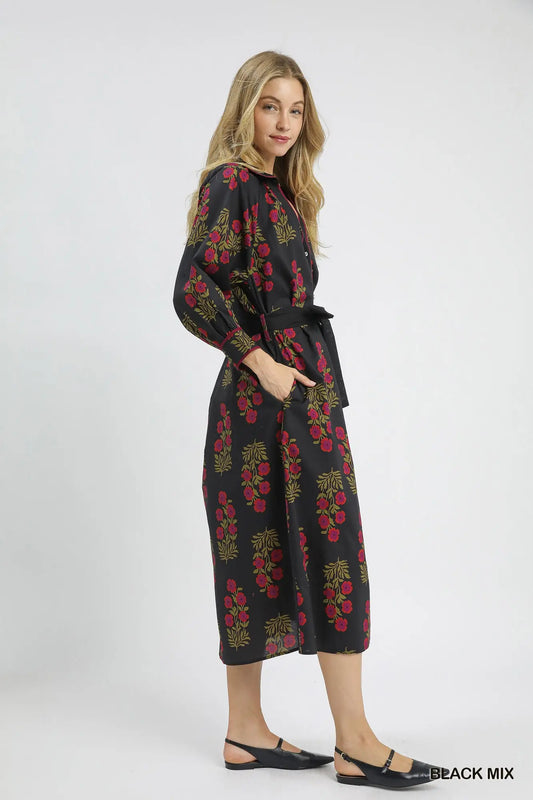 A timeless cotton maxi dress designed with effortless femininity and tailored polish.