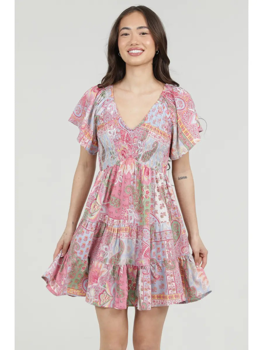 The Brielle Smocked Print Dress