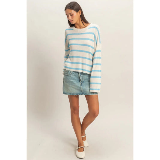 Azure Coast Striped Shirt