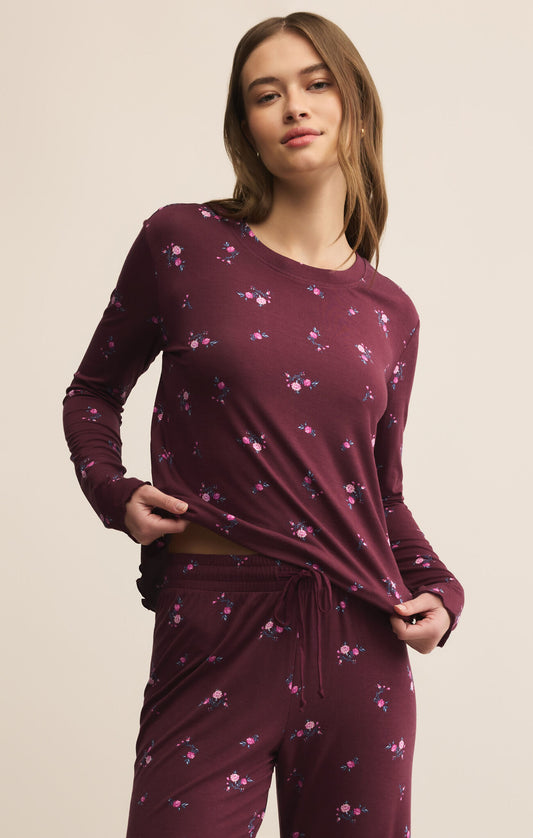 Z Supply Bella Ditsy LS Top