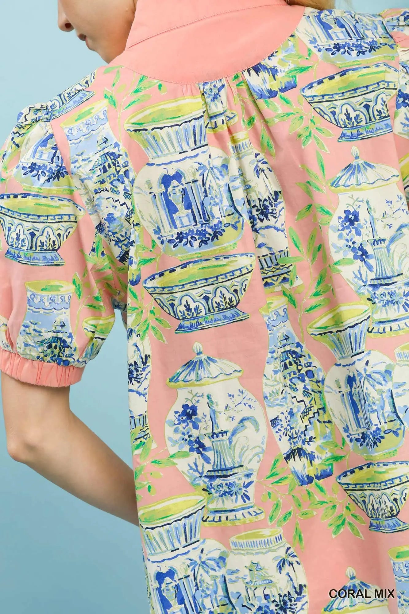 Sienna Abstract Print V-Neck Top