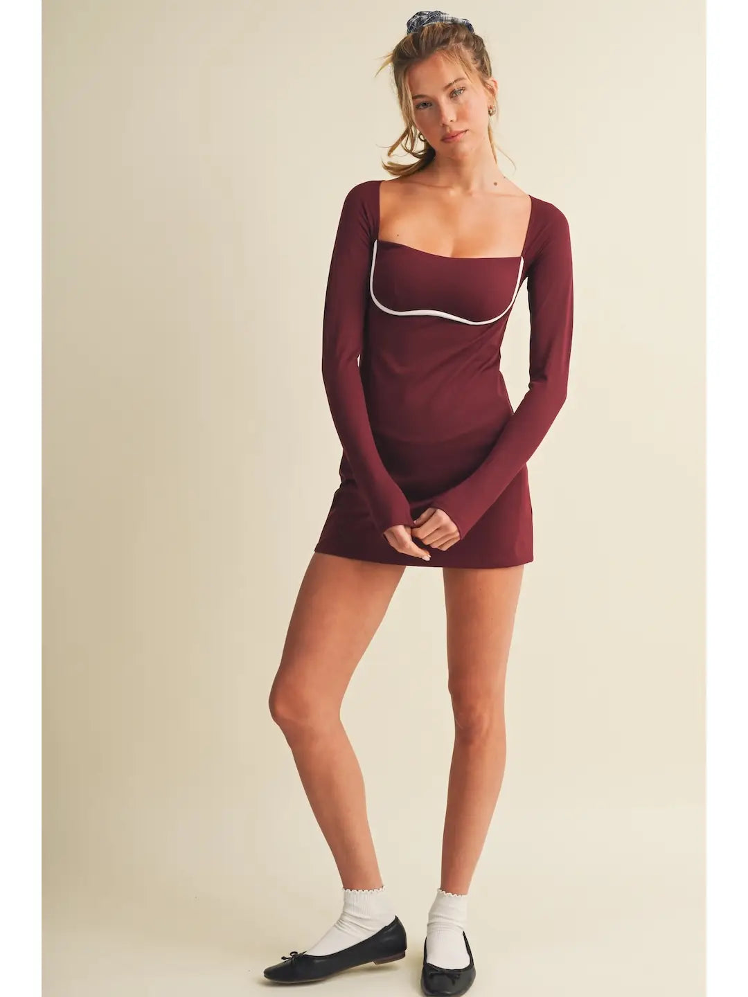 Rally Luxe Long-Sleeve Tennis Dress