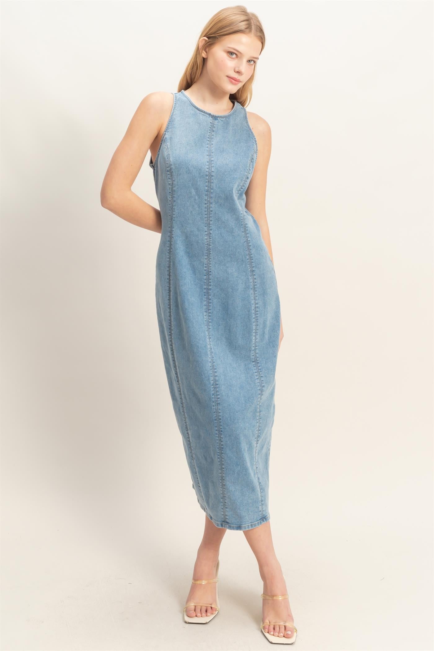 Morgan Denim Midi Dress