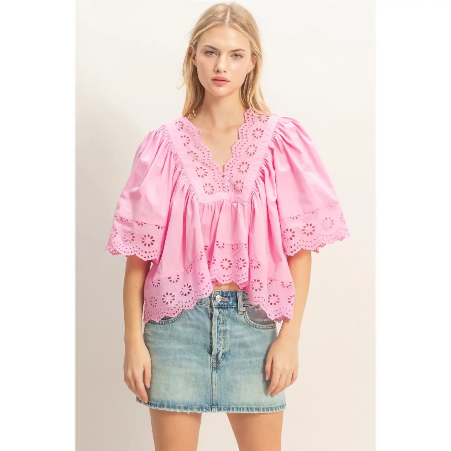 Blossom Breeze Eyelet Top