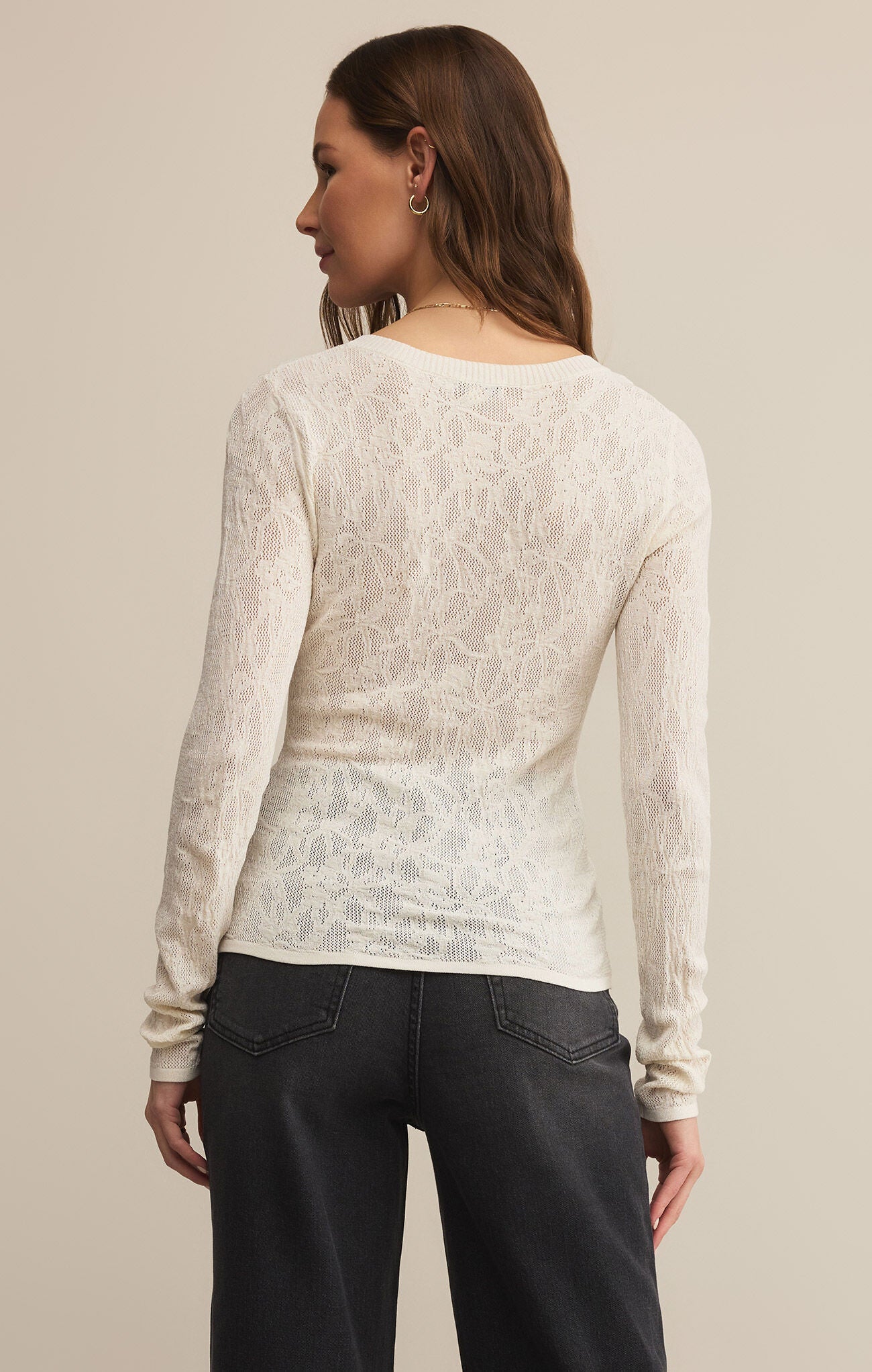 Z Supply Tibi Scoop Mesh Sweater
