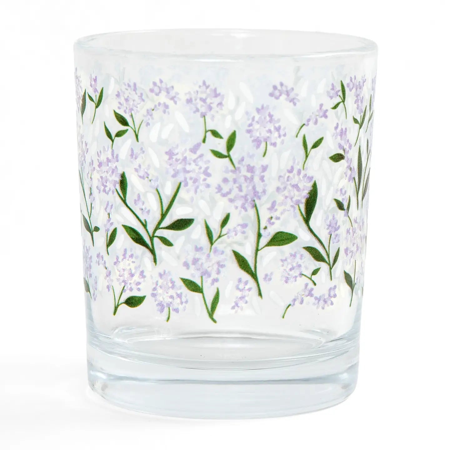 Hydrangea Floral Short Juice Glass