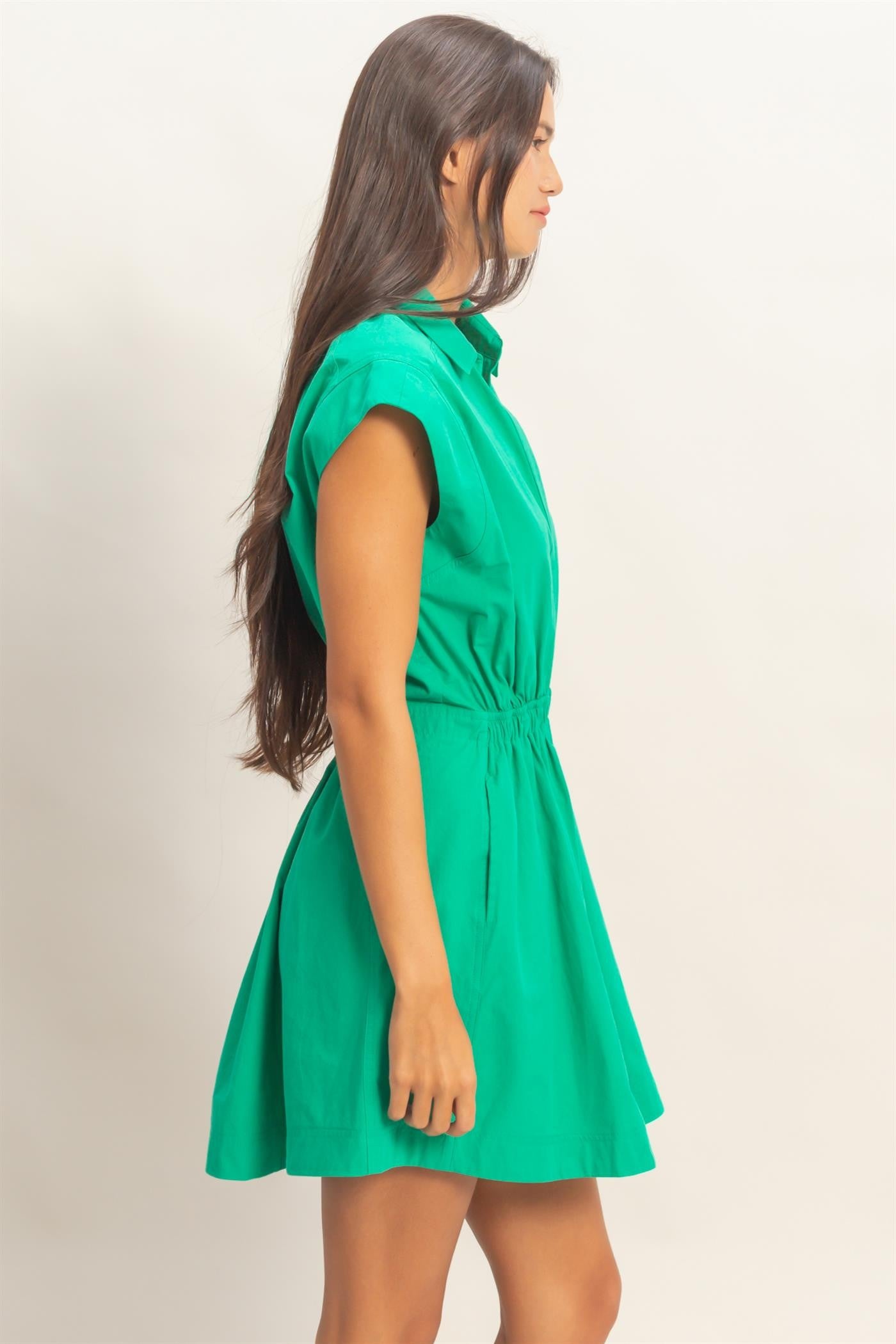 Starred Muse Cinched-Waist Mini Dress