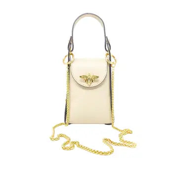 Viviana Bumblebee Italian Leather Clutch Crossbody