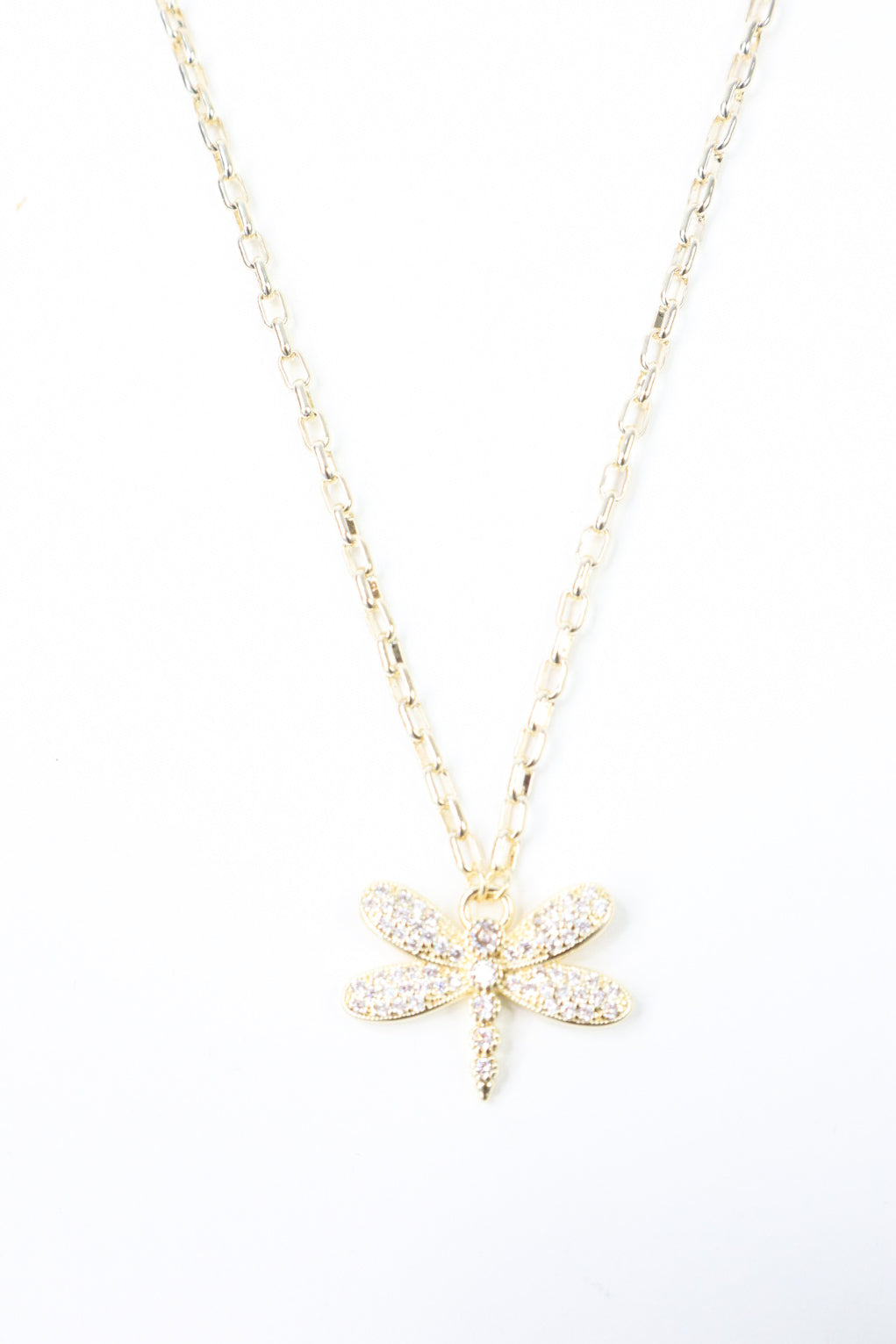 Golden Dragonfly Necklace