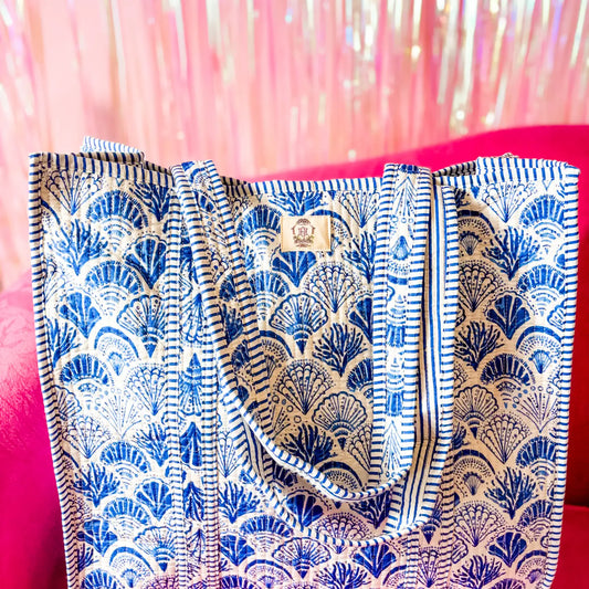 Calico Quilted Tote