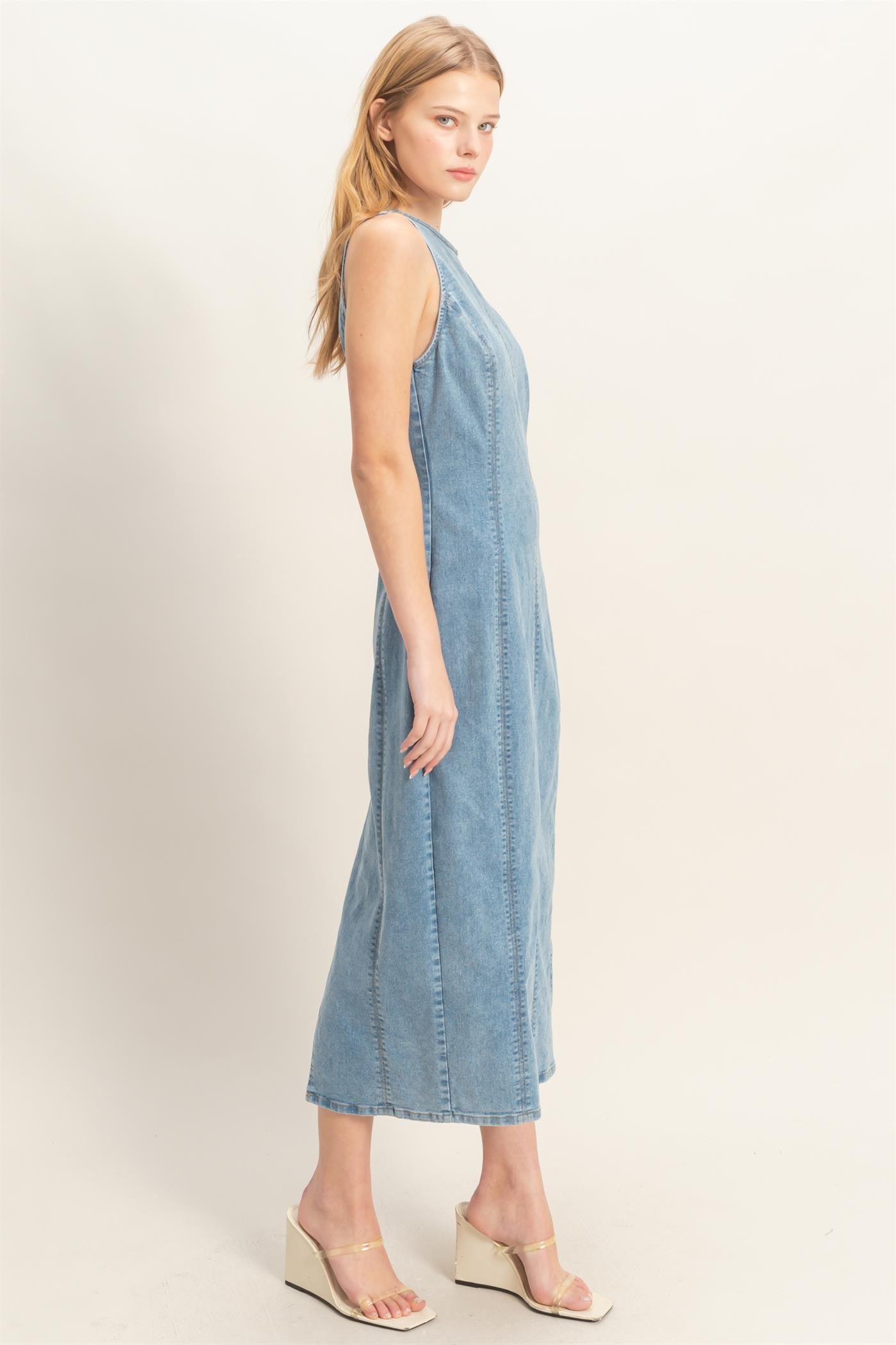 Morgan Denim Midi Dress