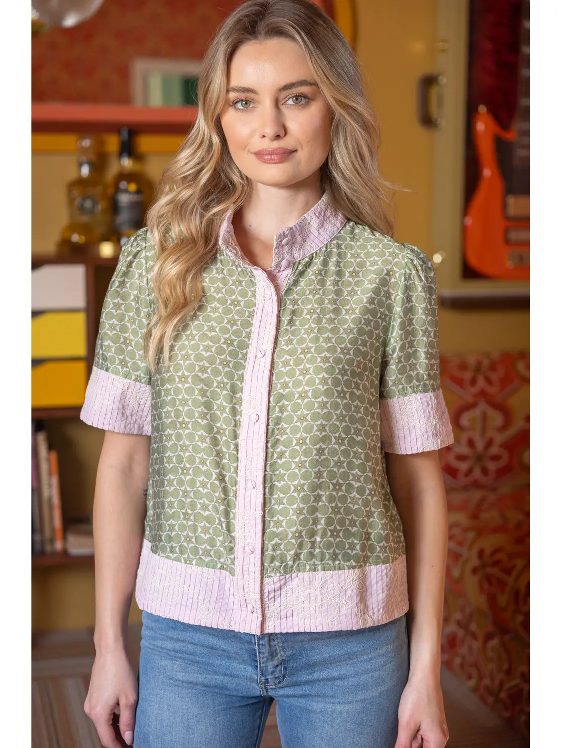 Marley Mixed Print Top
