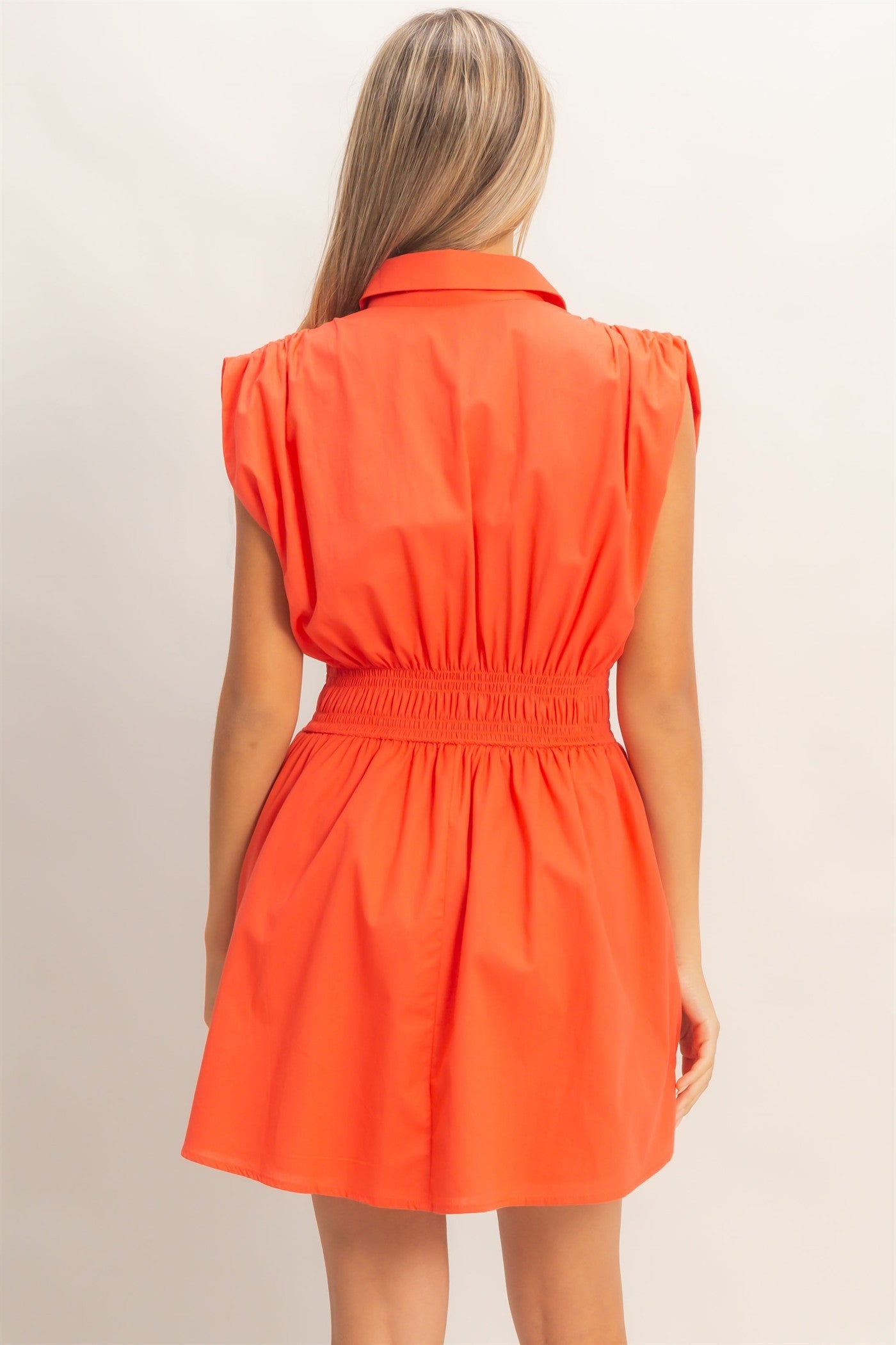 Tessa Shirred Waist Sleeveless Dress