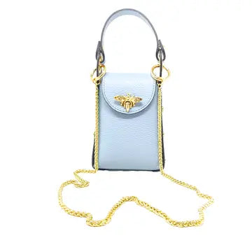 Viviana Bumblebee Italian Leather Clutch Crossbody