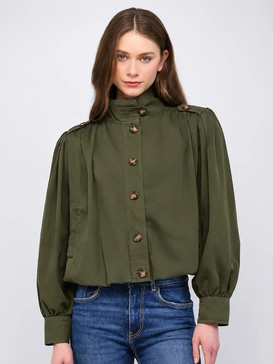 Olive Field Bomber Jacket