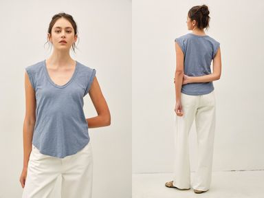 Briar Garment-Dyed Cap Sleeve Tee