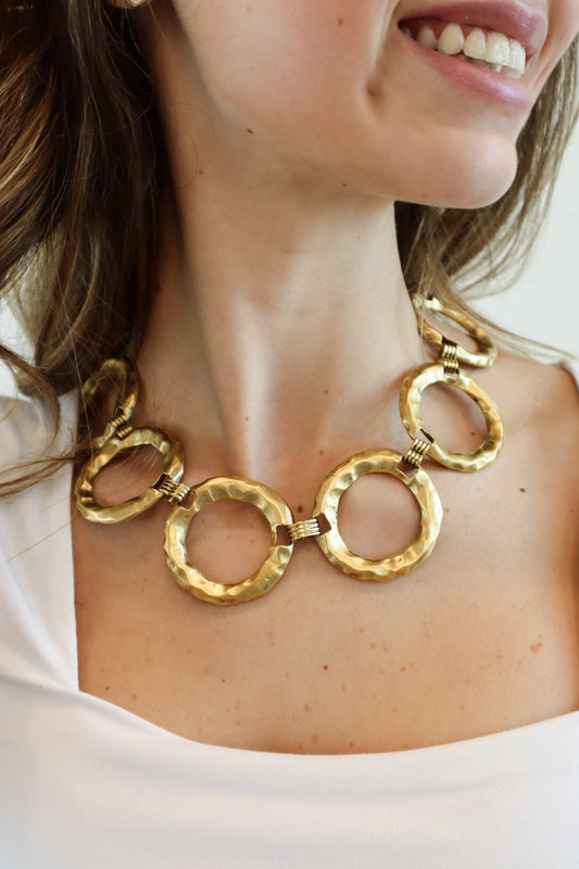 Hammered Circle Necklace
