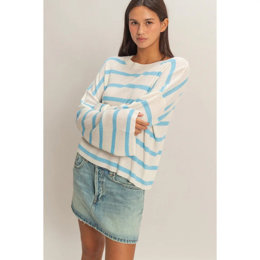 Azure Coast Striped Shirt