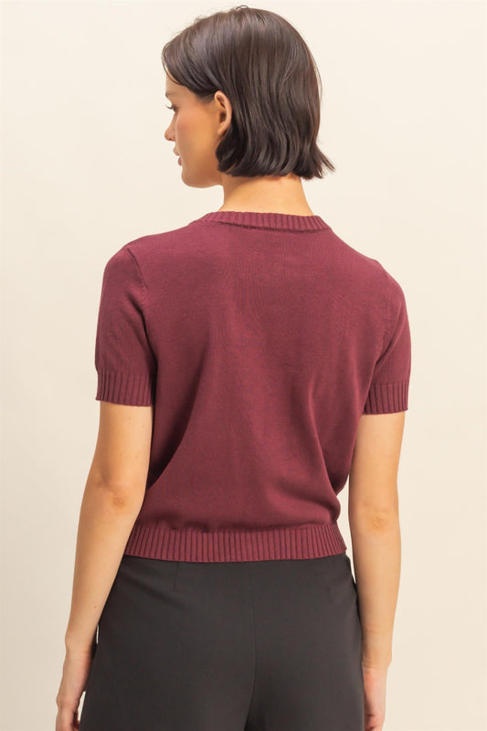 Sorina Short Sleeve Knit Cardigan