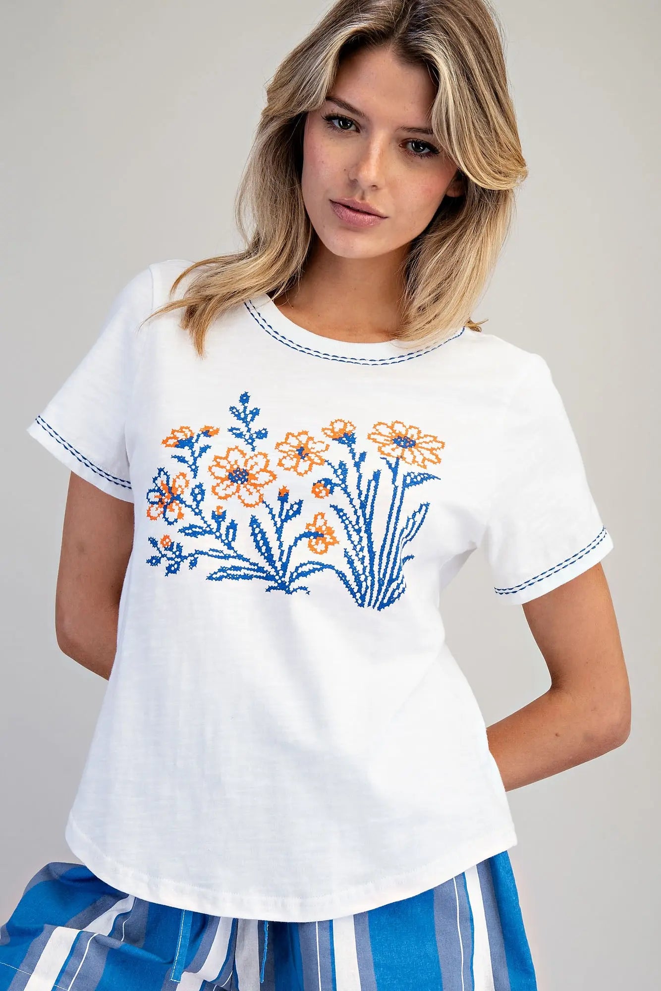 The Elowen Stitch Trim Top