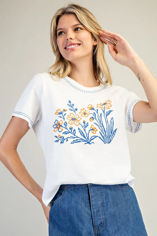 The Elowen Stitch Trim Top