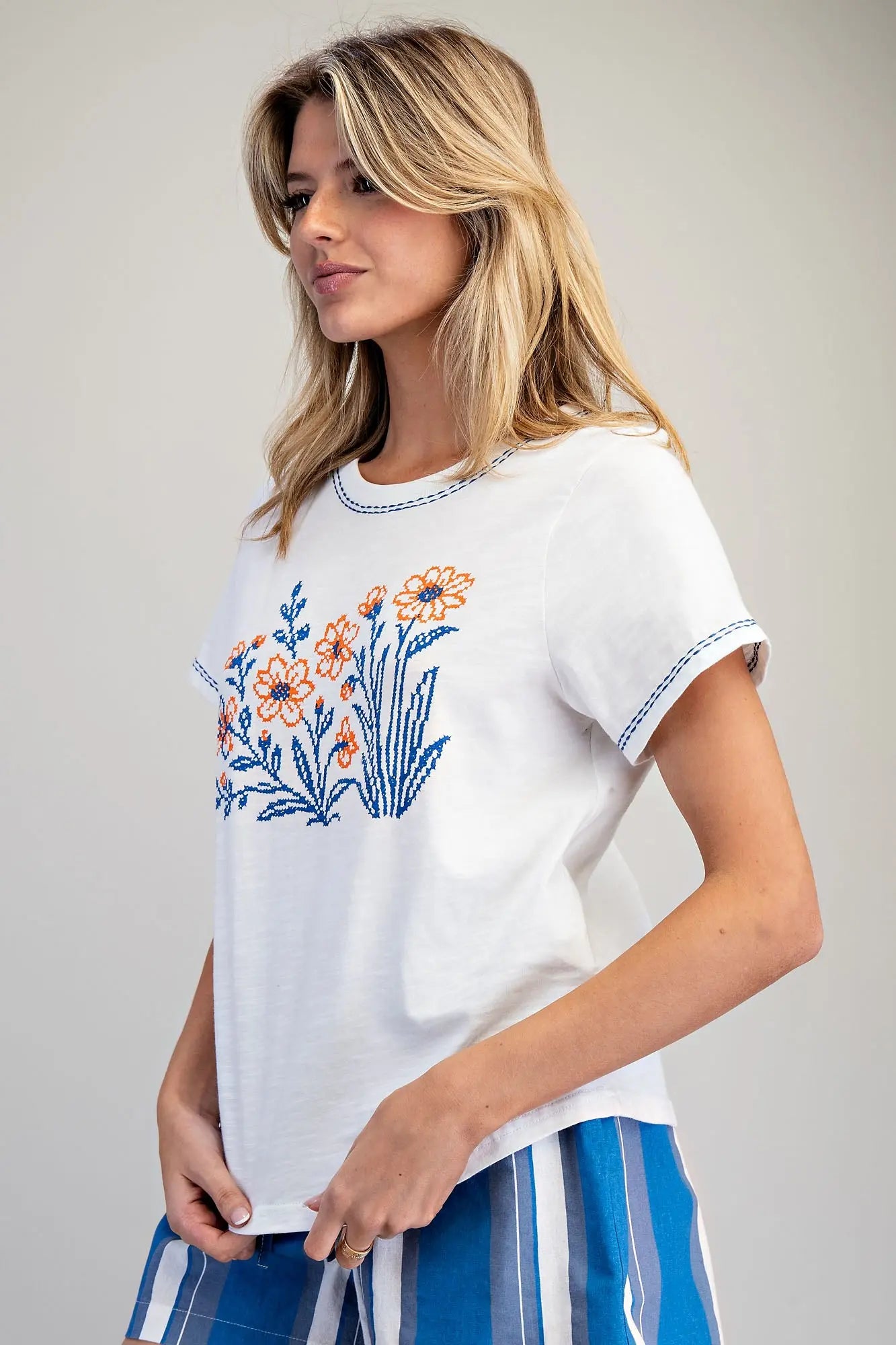 The Elowen Stitch Trim Top