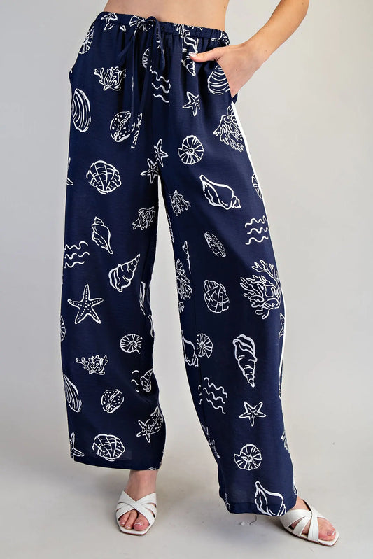 Coastal Inspired Wide Leg Pants