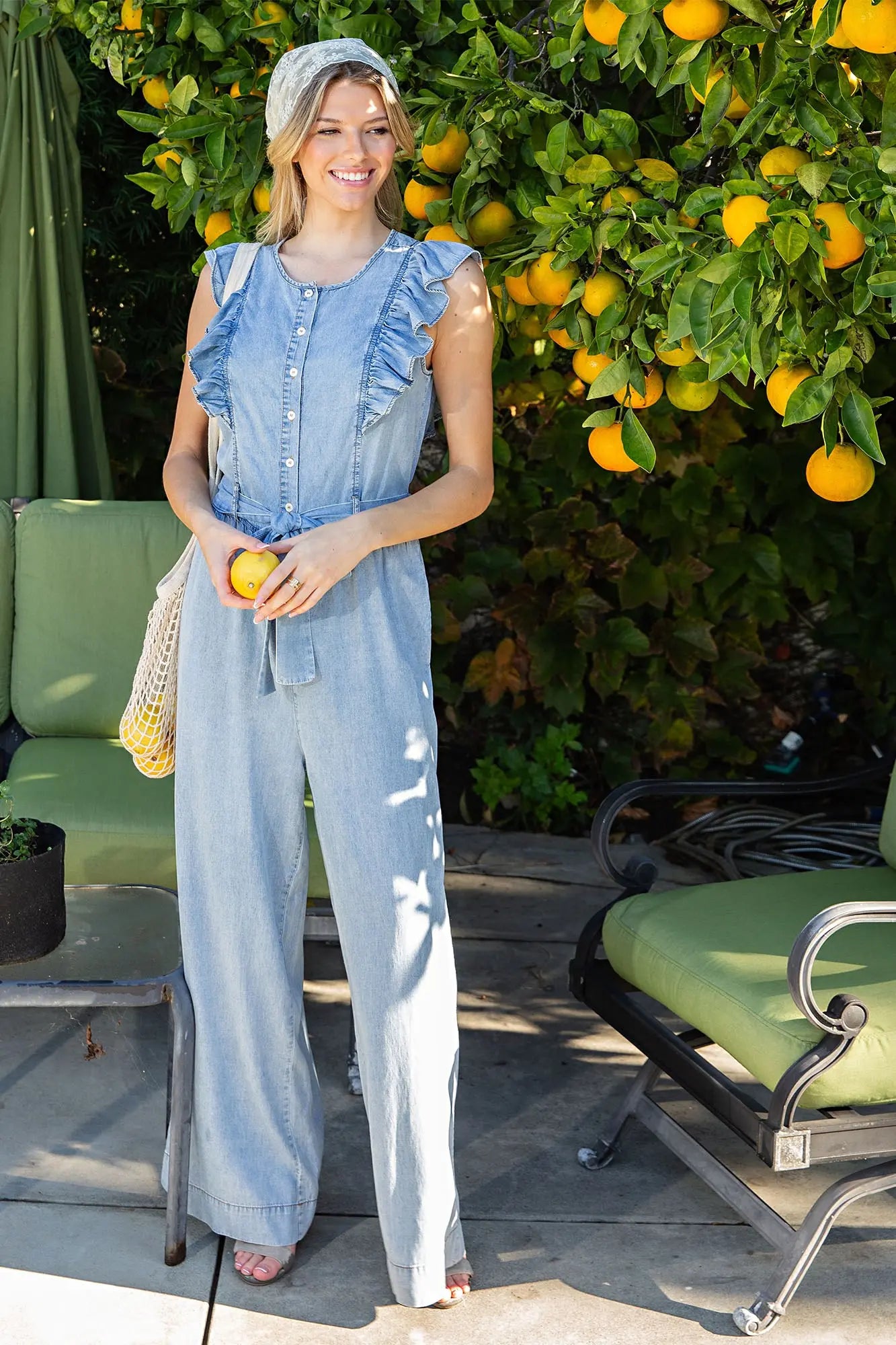 Ruffle Round Neck Jumpsuit