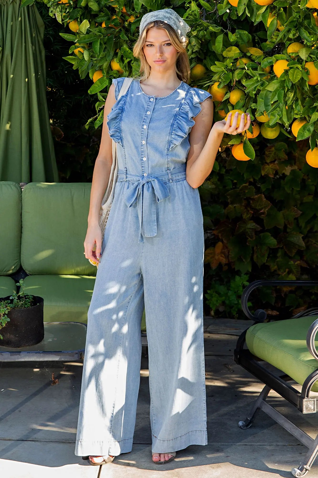 Ruffle Round Neck Jumpsuit