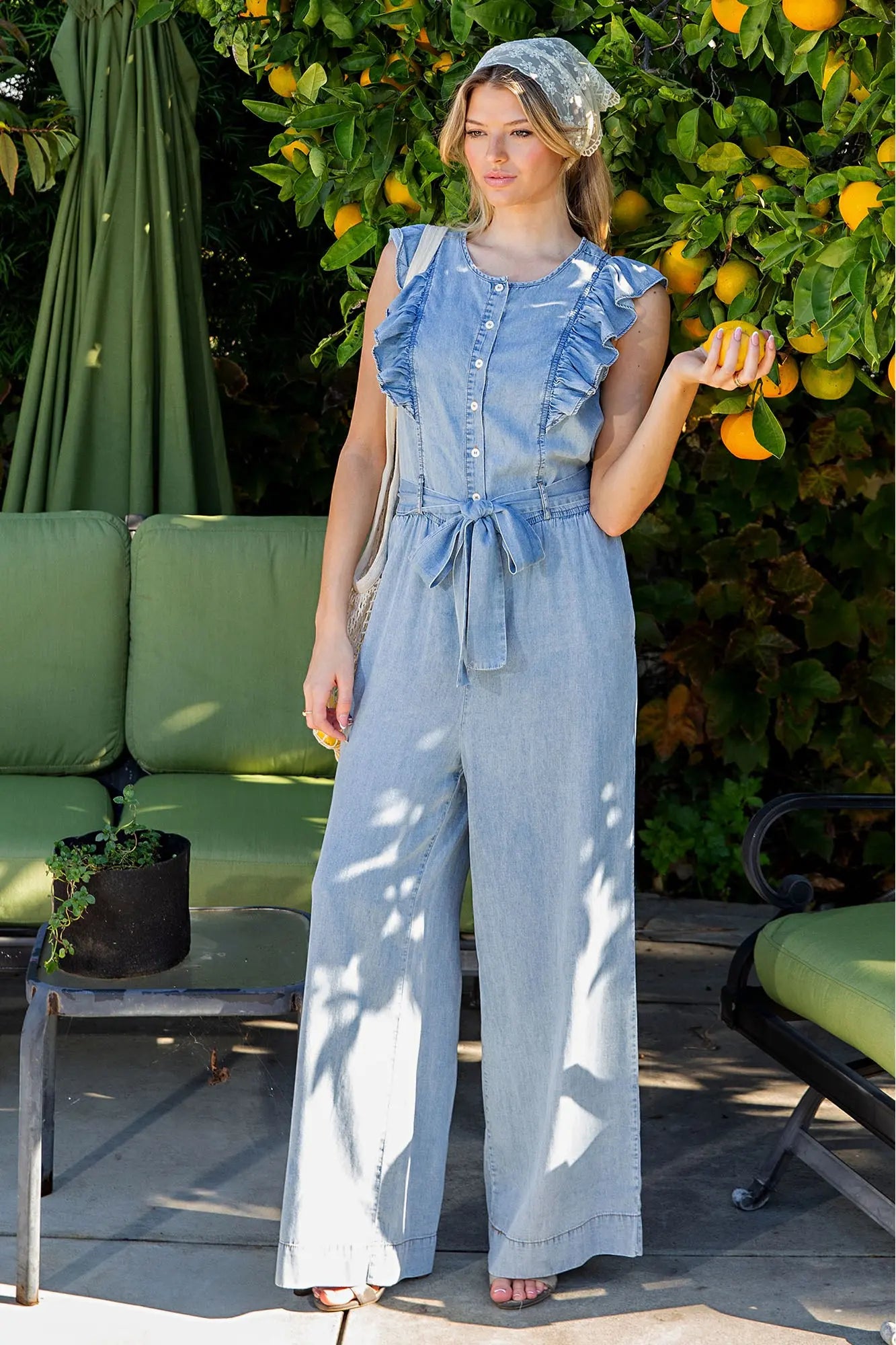 Ruffle Round Neck Jumpsuit