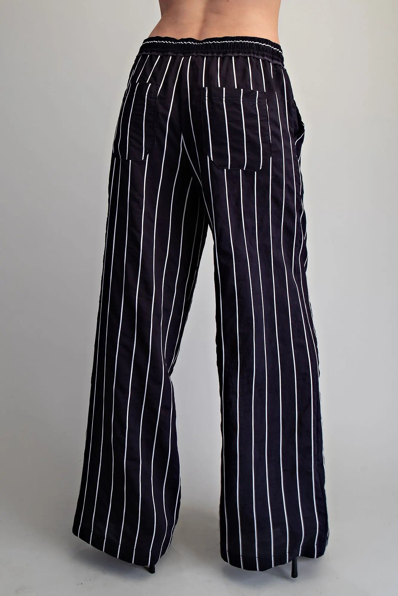 Women’s relaxed fit pinstripe pants with pockets
