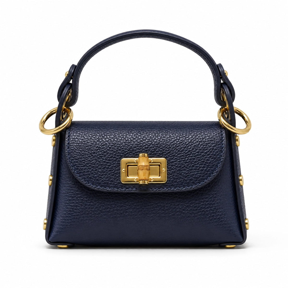 Sofia Bamboo Clasp Italian Leather Crossbody Bag