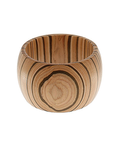 The Thalassa Wood Grain Bangle brings natural elegance with bold, earthy style.