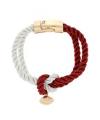 The Tanith Gameday Football Rope Bracelet pairs sporty charm with two-tone team spirit style.