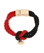The Tanith Gameday Football Rope Bracelet pairs sporty charm with two-tone team spirit style.