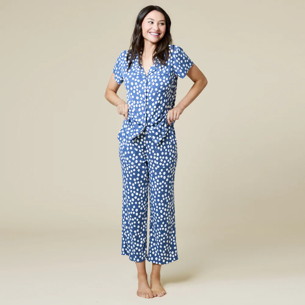 Aria Slim Notch Collar Capri PJ Set
