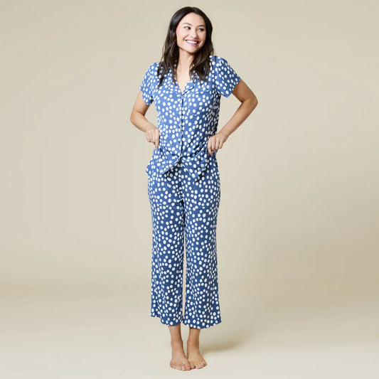 Aria Slim Notch Collar Capri PJ Set