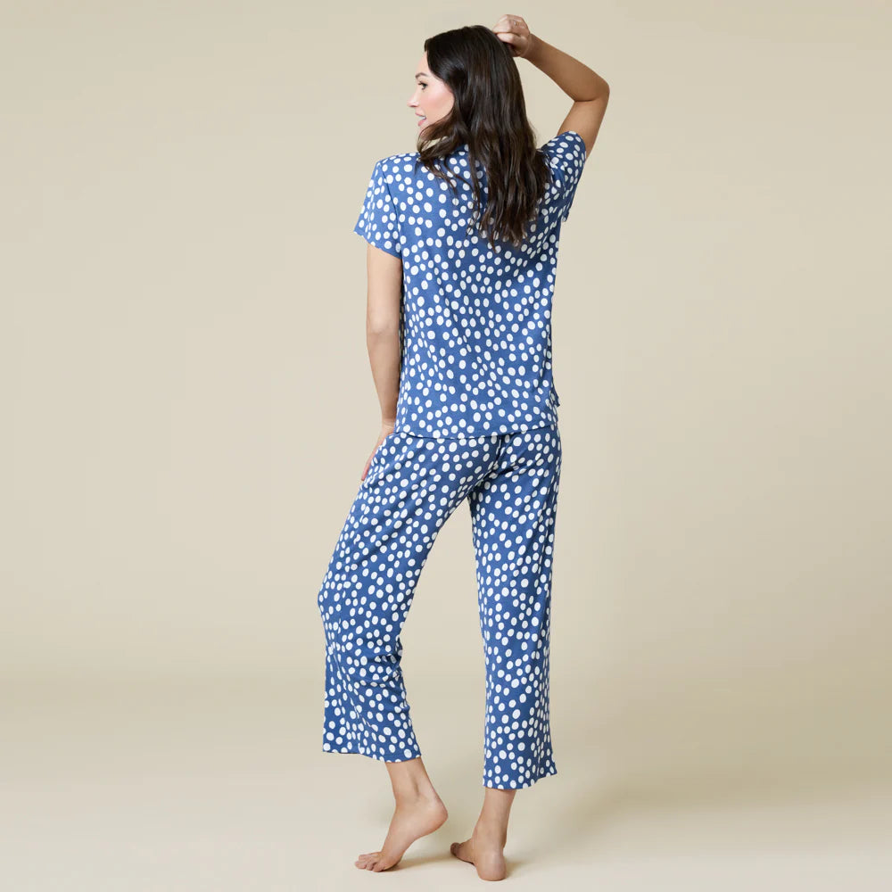 Aria Slim Notch Collar Capri PJ Set