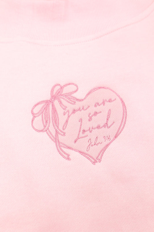 John 3:16 Embroidered Mock Neck Sweatshirt