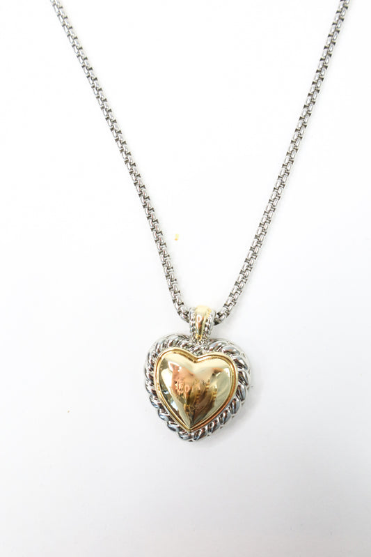 Golden Heart Pendant Necklace